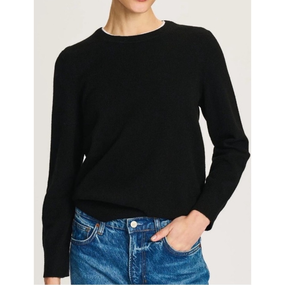 Naadam The Original Cashmere Sweater Black Crew Quiet Luxury Old Money